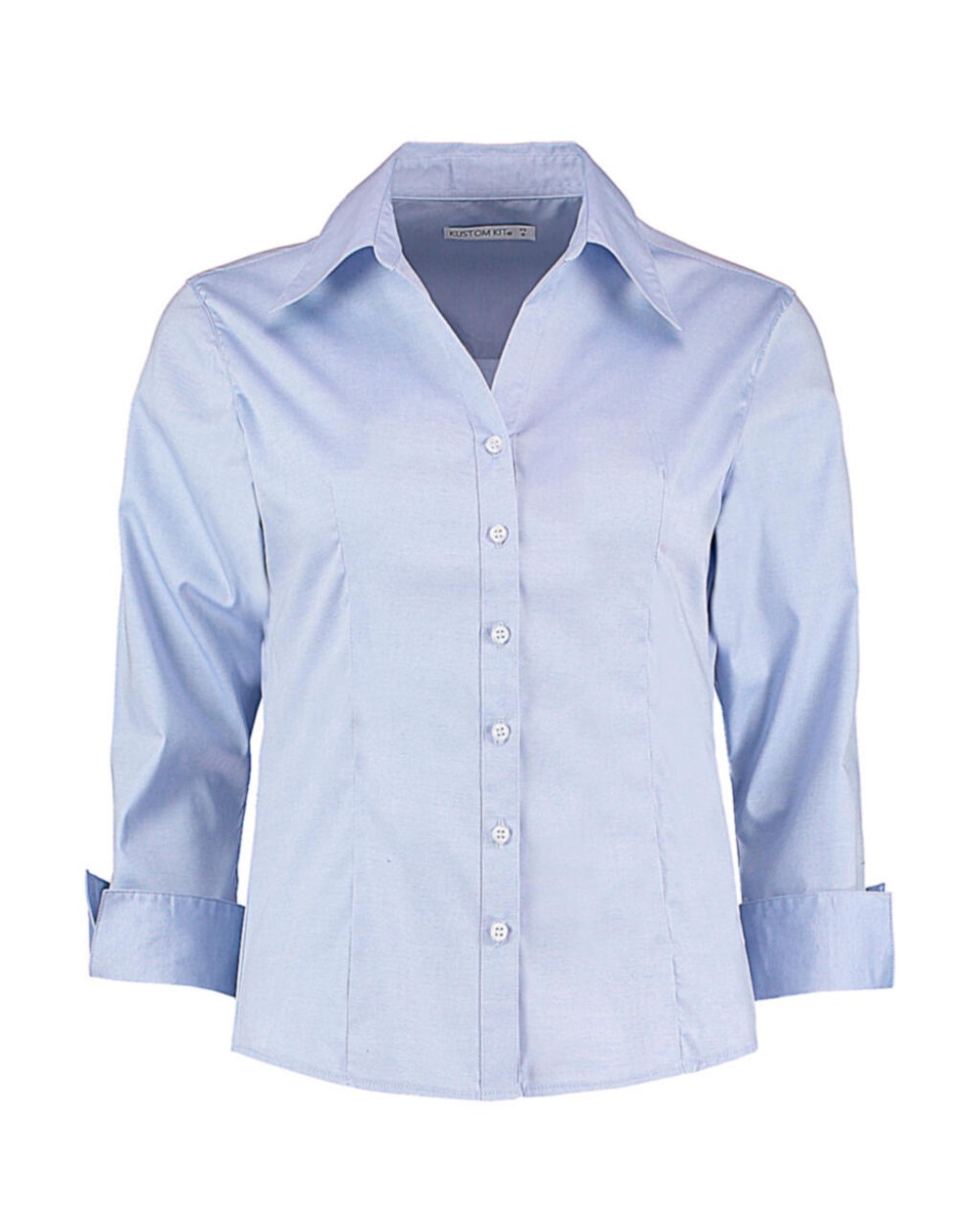 Hemden KUSTOM KIT Women's Tailored Fit Premium Oxford 3/4 Shirt voor bedrukking &amp; borduring