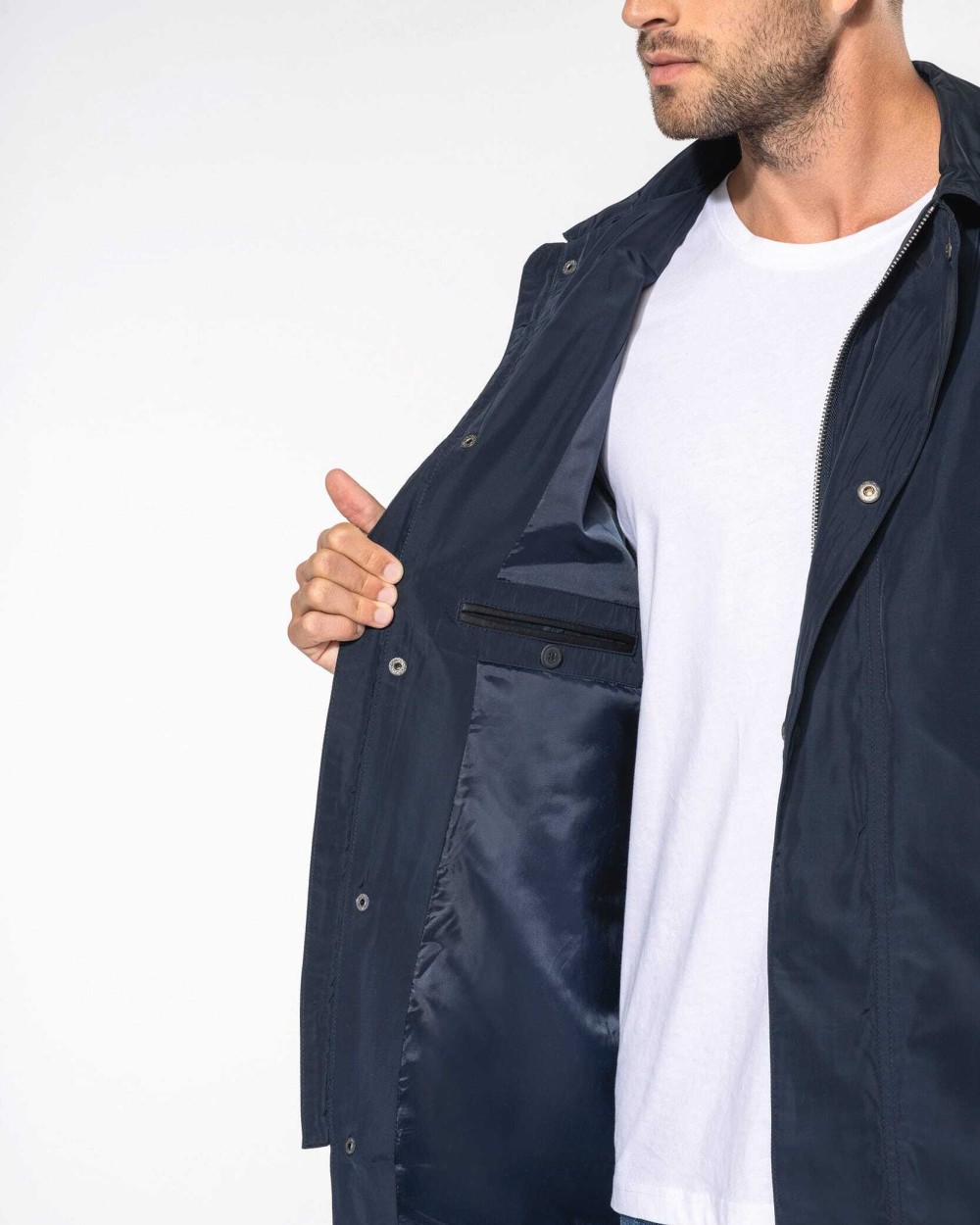 KARIBAN Leichter Herren-Trenchcoat Jacken personalisierbar