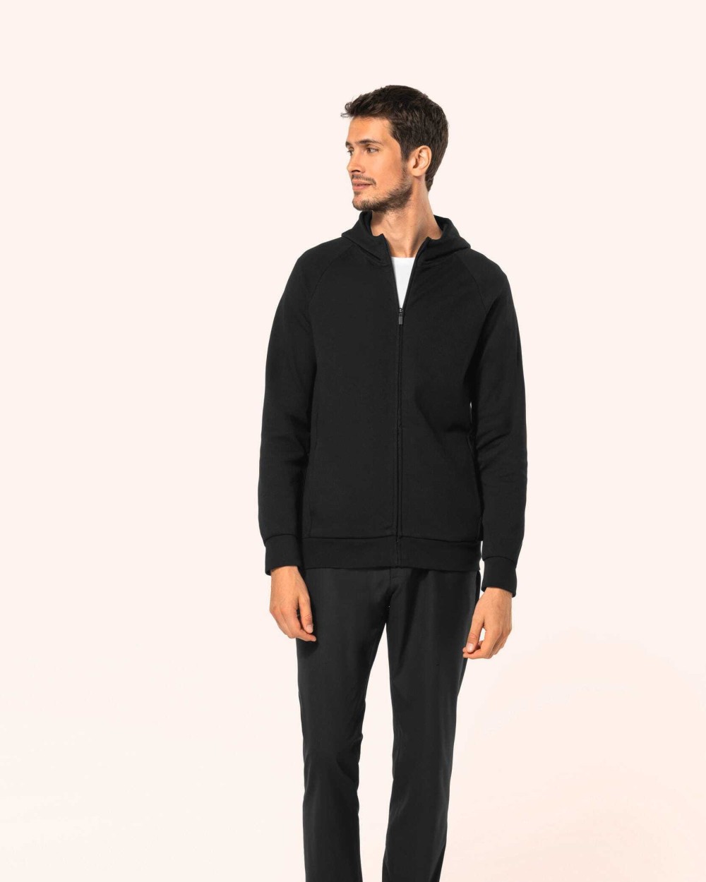 KARIBAN Herren-Reißverschlussjacke mit Kapuze Sweatshirts personalisierbar