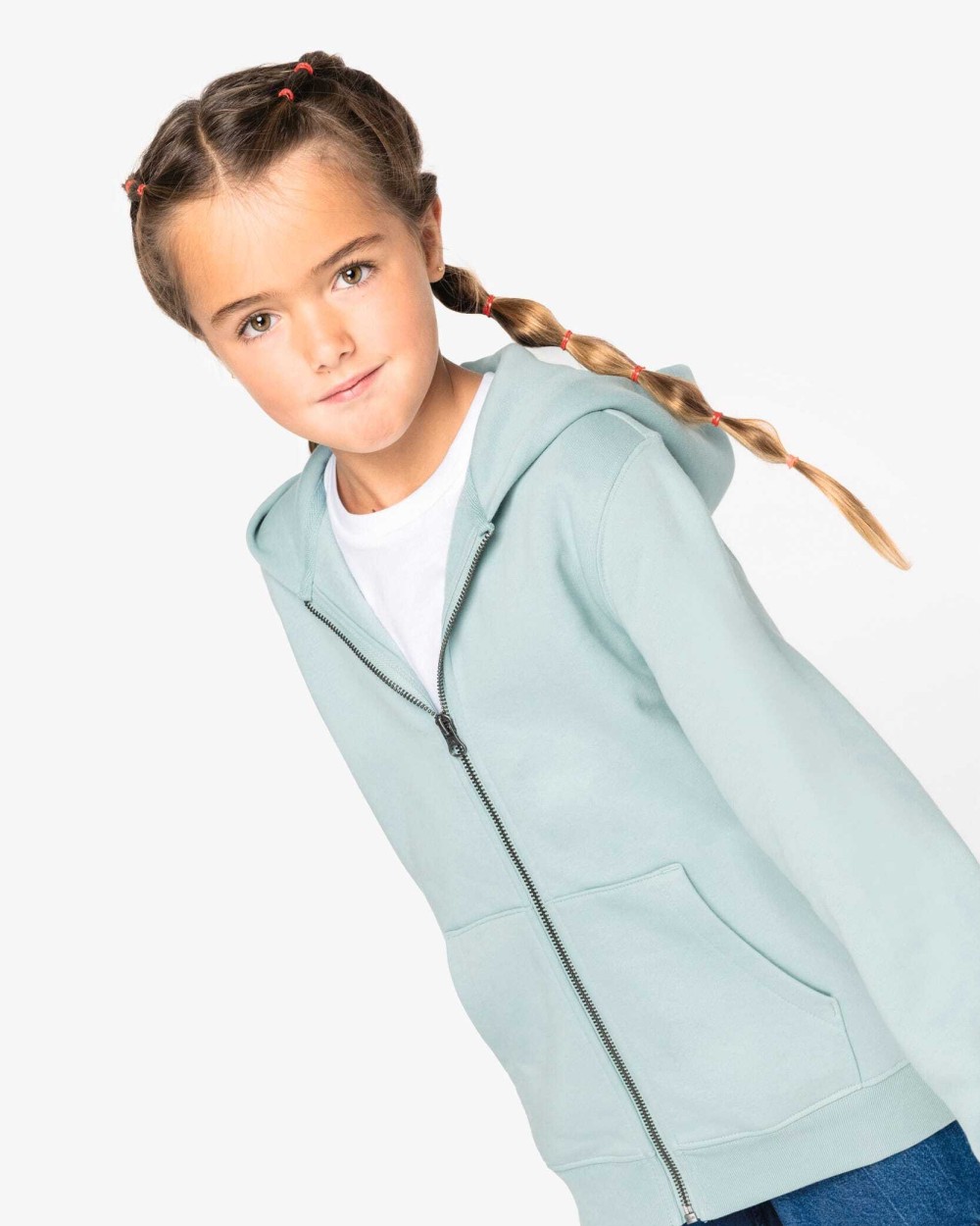 Sweaters & hoodies NATIVE SPIRIT Ecologische kindersweatvest met capuchon voor bedrukking &amp; borduring