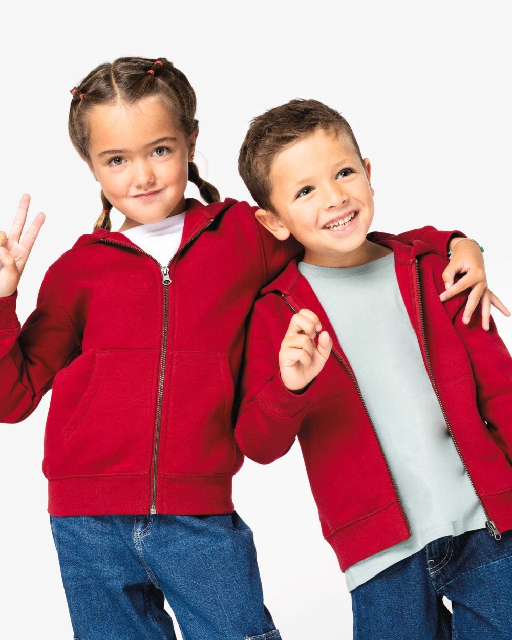 Sweat-shirts personnalisable NATIVE SPIRIT Sweat-shirt écoresponsable zippé à capuche enfant