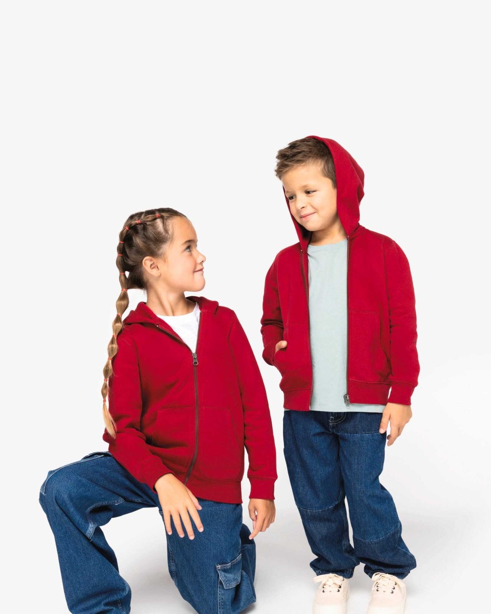 Sweaters & hoodies NATIVE SPIRIT Ecologisch kindersweatvest met capuchon voor bedrukking &amp; borduring