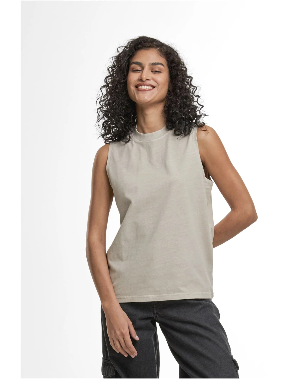 T-Shirts personnalisable BUILD YOUR BRAND LADIES VINTAGE WASHED SLEEVELESS TEE