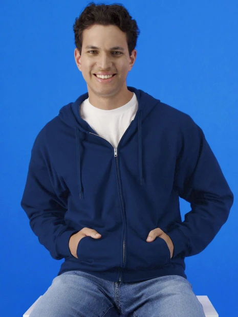 Sweat-shirts à personnaliser GILDAN SOFTSTYLE MIDWEIGHT FLEECE ADULT FULL ZIP HOODED SWEATSHIRT 