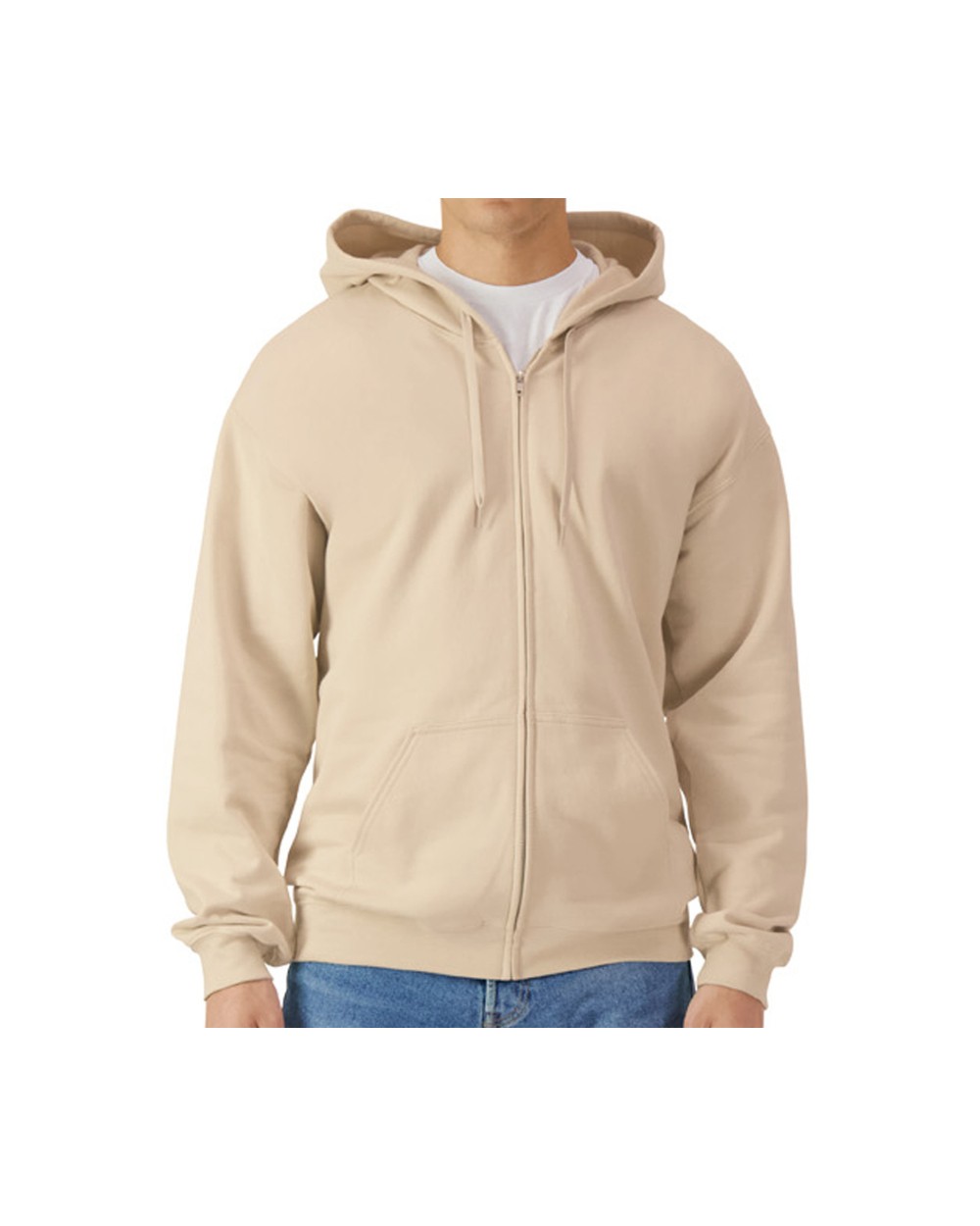 Sweaters & hoodies GILDAN SOFTSTYLE MIDWEIGHT FLEECE ADULT FULL ZIP HOODED SWEATSHIRT voor bedrukking &amp; borduring