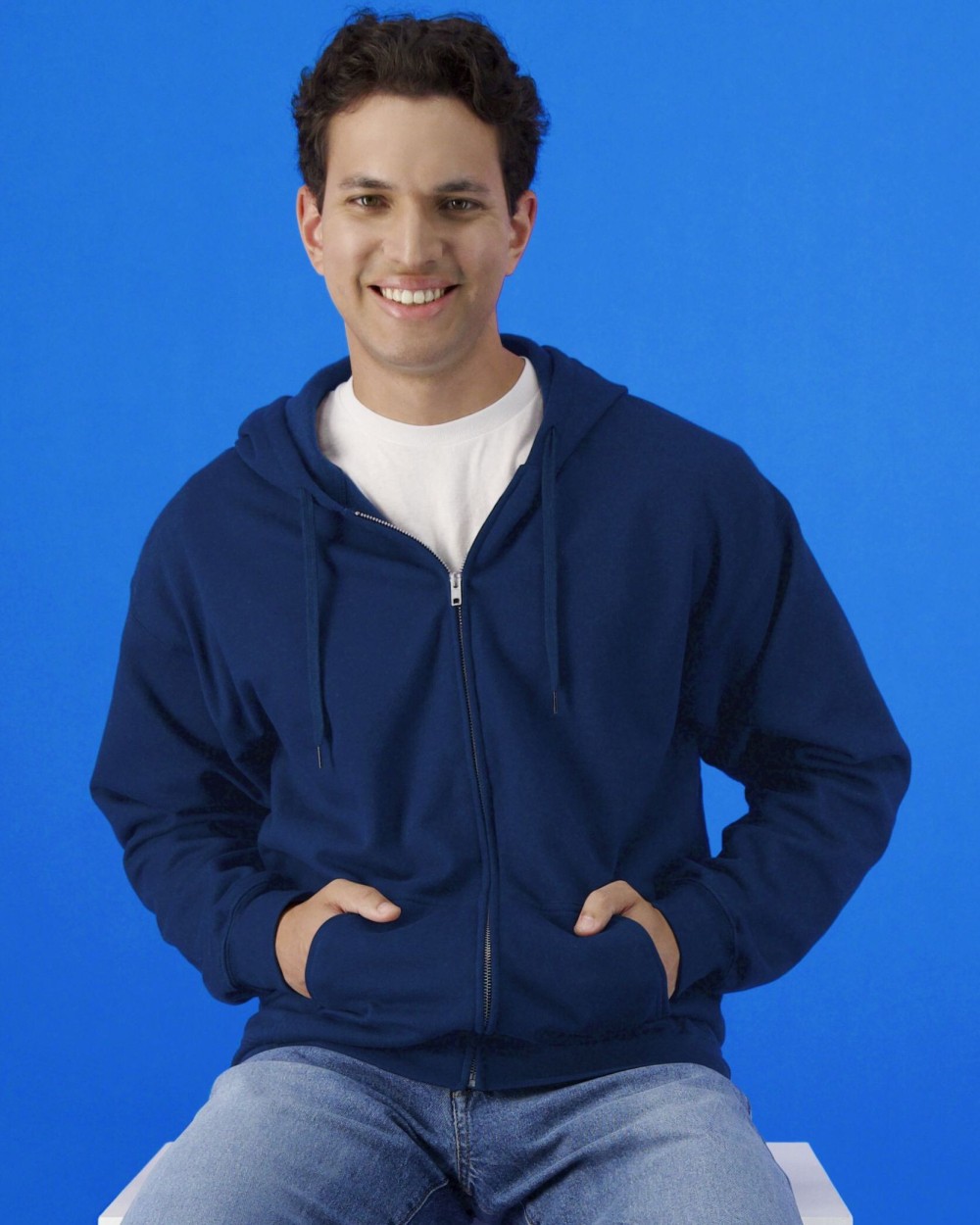 Sweaters & hoodies GILDAN SOFTSTYLE MIDWEIGHT FLEECE ADULT FULL ZIP HOODED SWEATSHIRT voor bedrukking &amp; borduring