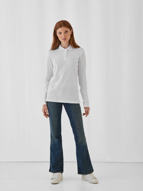 Polos à personnaliser B&C Polo femme ID.001 manches longues 