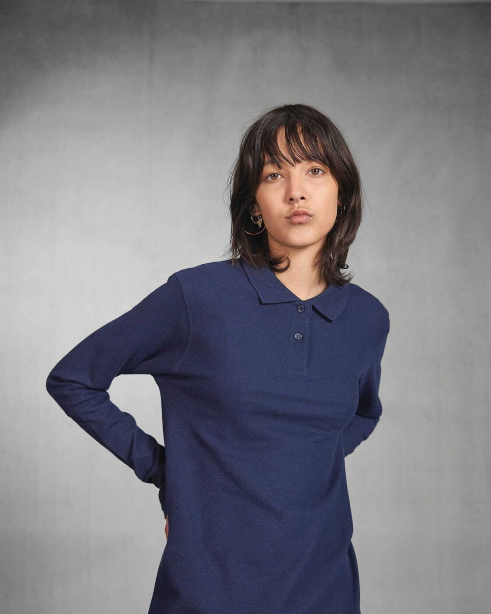 Polo's B&C ID.001 Ladies' long-sleeve polo shirt voor bedrukking &amp; borduring