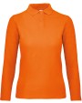 Polo's B&C ID.001 Ladies' long-sleeve polo shirt voor bedrukking &amp; borduring