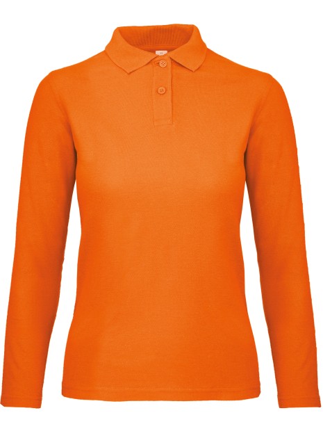 B&C Polo femme ID.001 manches longues /api/colors/d51260d5-b263-4200-988d-ee19f414959e personnalisable