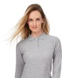 B&C ID.001 Ladies' long-sleeved polo shirt Poloshirts personalisierbar