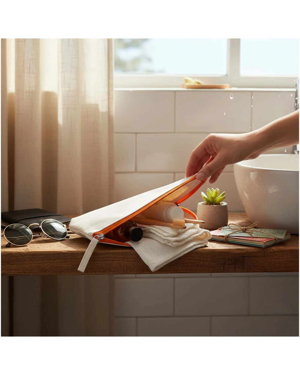 Tassen & Zakken CITIZEN GREEN Citizen Green Biutifulday zip pouch voor bedrukking &amp; borduring