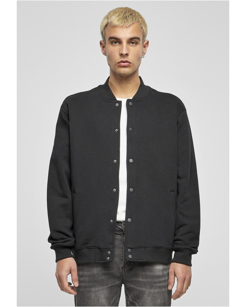 BUILD YOUR BRAND Men´s Heavy Tonal College Jacket Jacken personalisierbar