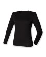 T-shirts SKINNIFIT LADIES FEEL GOOD LONG SLEEVED STRETCH T voor bedrukking &amp; borduring