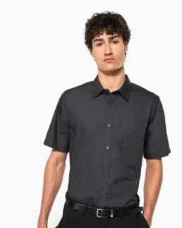 Chemise popeline manches courtes