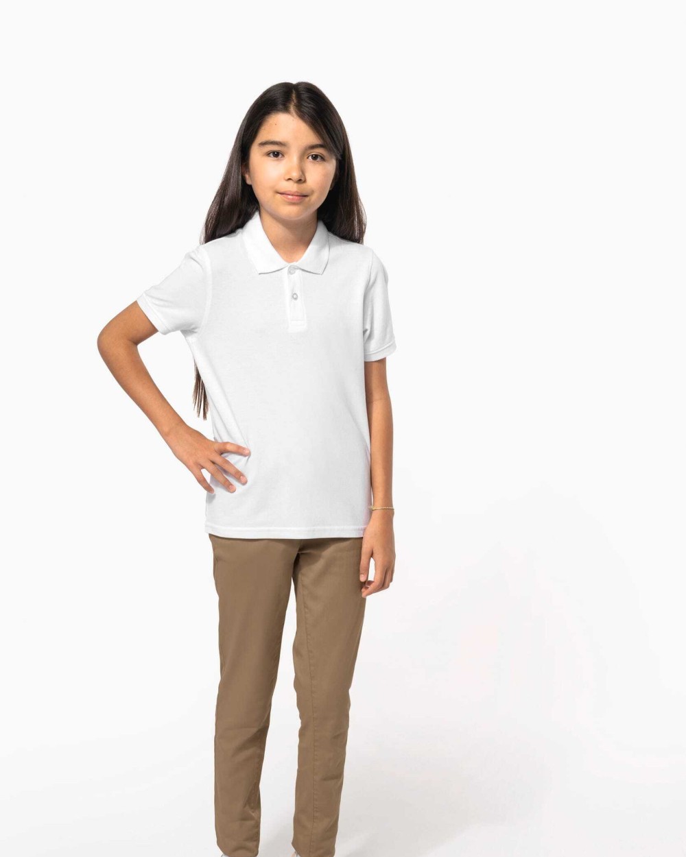 KARIBAN Kinder-Piqué-Polohemd Poloshirts personalisierbar