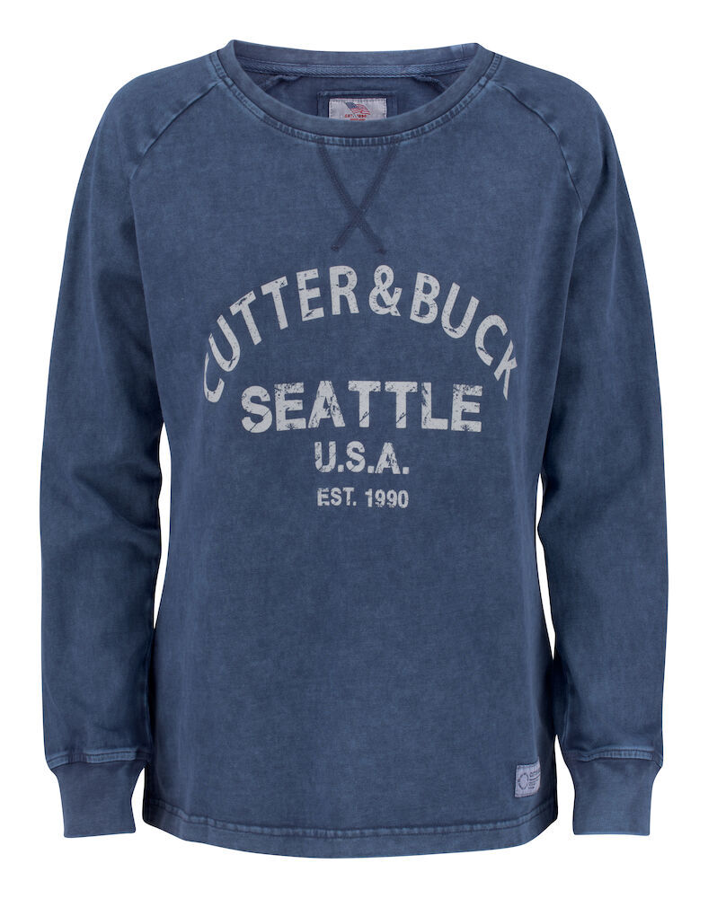 CUTTER & BUCK Thorp Denim Crew Ladies Sweatshirts personalisierbar