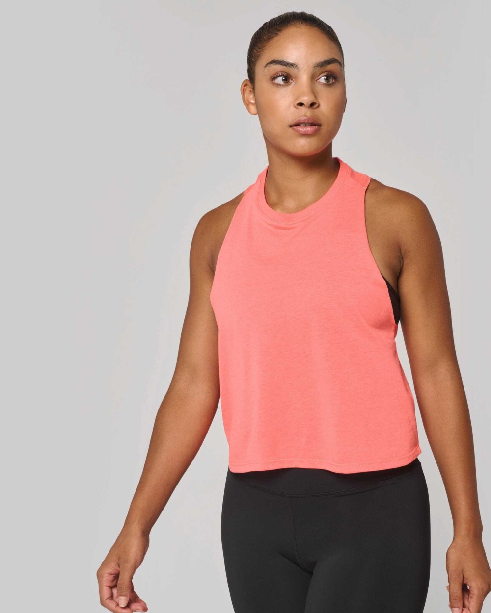 PROACT Damen Triblend Crop-Top T-Shirts personalisierbar