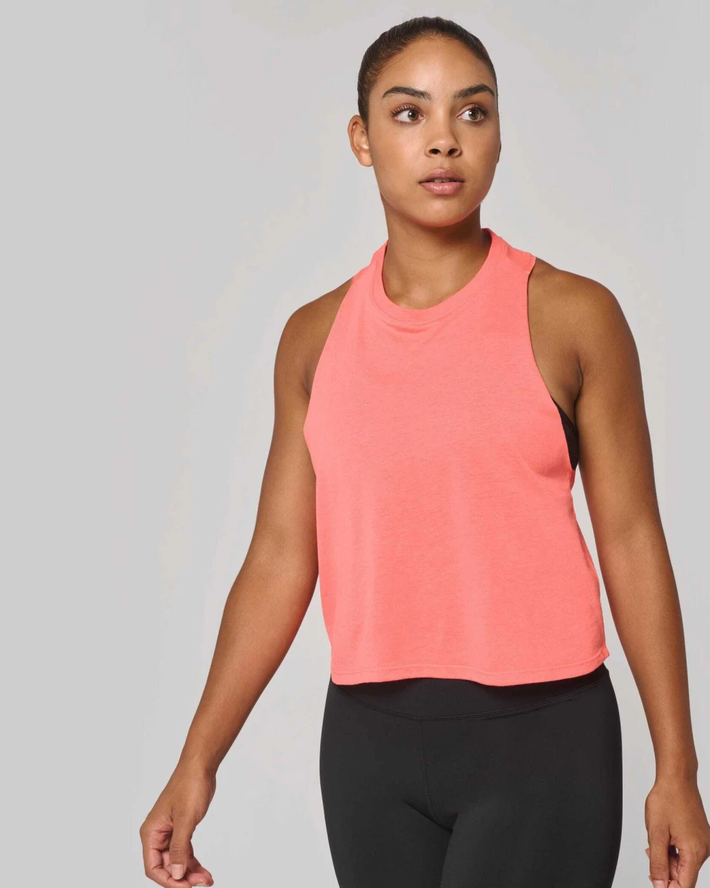 PROACT Damen Triblend Crop-Top T-Shirts personalisierbar