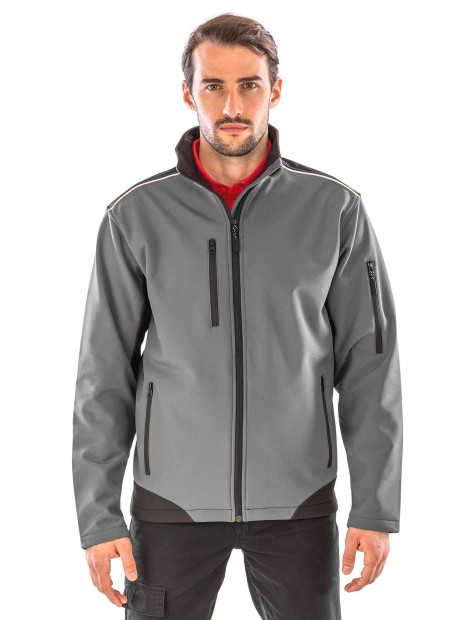 Softshells à personnaliser RESULT Veste de travail softshell Ripstop avec Cordura® 