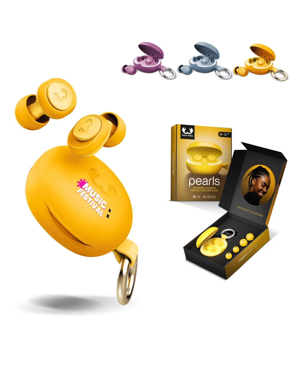Accessoires personnalisable FRESH 'N REBEL Fresh 'n Rebel Pearls Fresh Bouchons d’Oreilles – Protection Auditive Certifiée