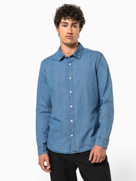 Chemises à personnaliser KARIBAN Chemise denim homme 