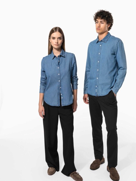 Chemises à personnaliser KARIBAN Chemise denim homme 