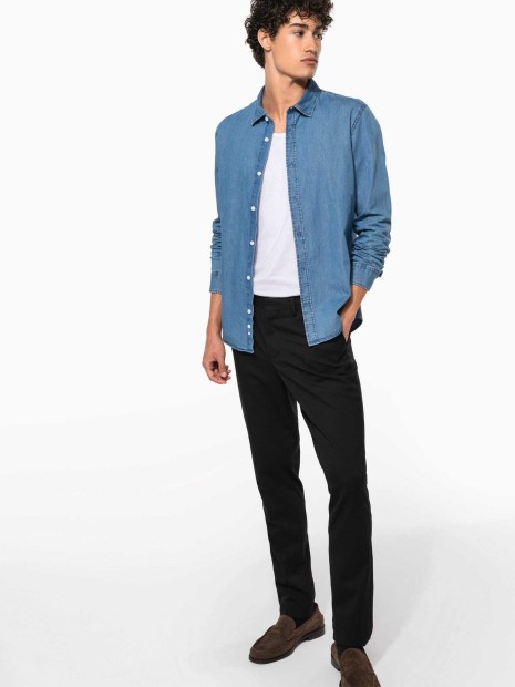 Chemises à personnaliser KARIBAN Chemise denim homme 