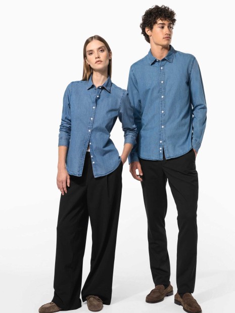 Chemises à personnaliser KARIBAN Chemise denim homme 