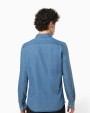 Hemden KARIBAN Herenoverhemd Denim voor bedrukking &amp; borduring