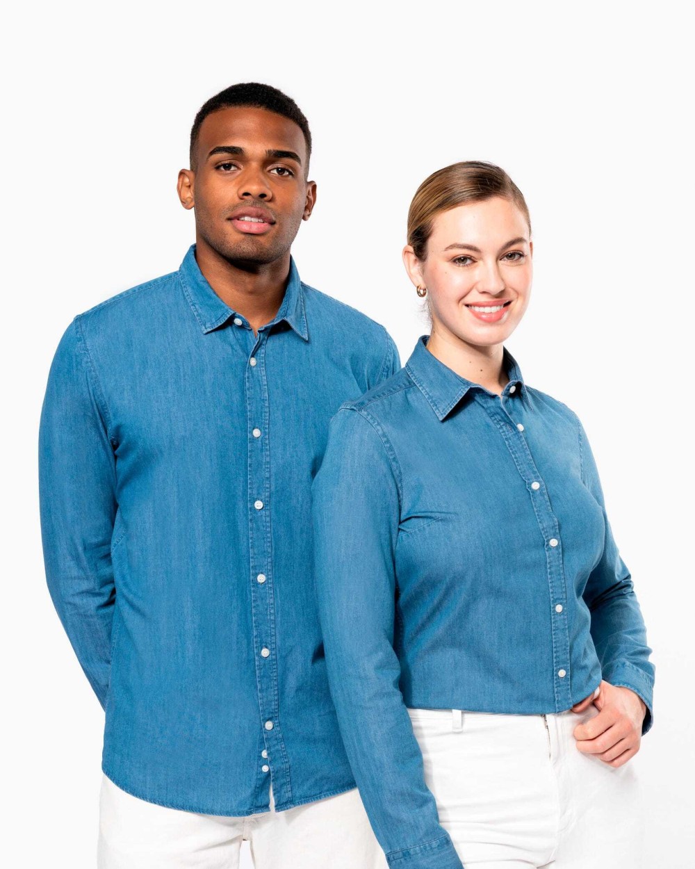 Chemises personnalisable KARIBAN Chemise denim homme