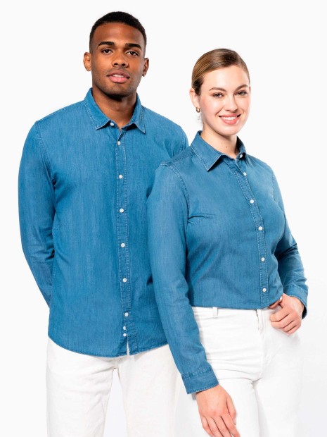 Chemises à personnaliser KARIBAN Chemise denim homme 