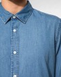 Hemden KARIBAN Herenoverhemd Denim voor bedrukking &amp; borduring