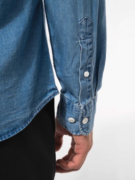 Chemises à personnaliser KARIBAN Chemise denim homme 