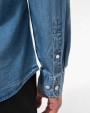 Hemden KARIBAN Herenoverhemd Denim voor bedrukking &amp; borduring