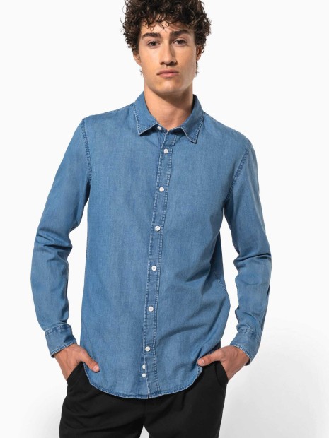 Chemises à personnaliser KARIBAN Chemise denim homme 