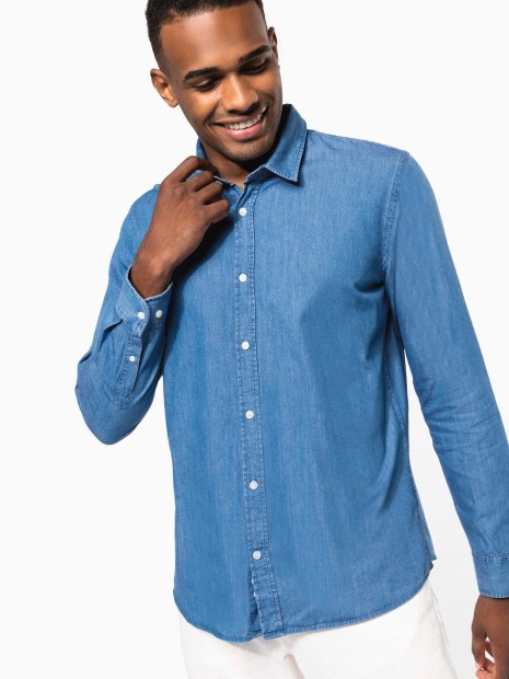 Chemises à personnaliser KARIBAN Chemise denim homme 