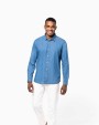 Hemden KARIBAN Herenoverhemd Denim voor bedrukking &amp; borduring
