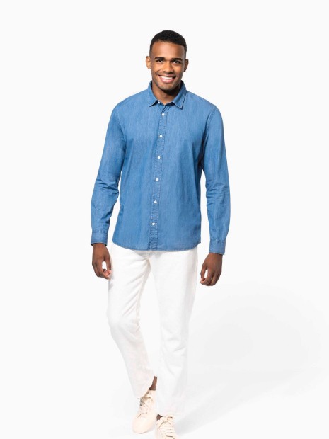 Chemises à personnaliser KARIBAN Chemise denim homme 