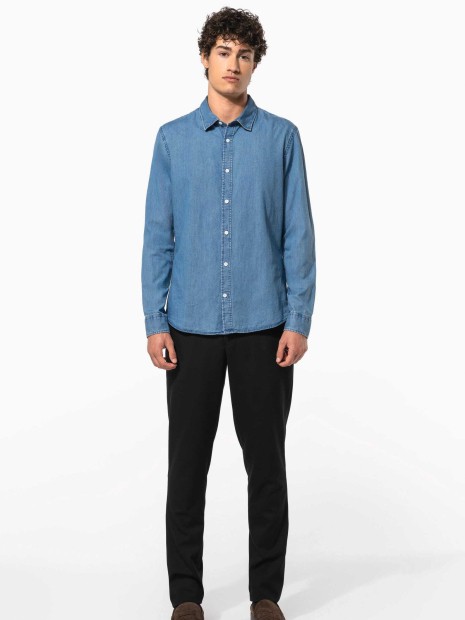 Chemises à personnaliser KARIBAN Chemise denim homme 