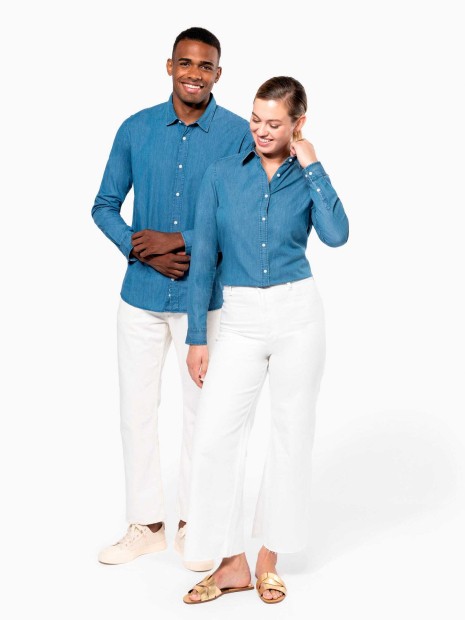 Chemises à personnaliser KARIBAN Chemise denim homme 