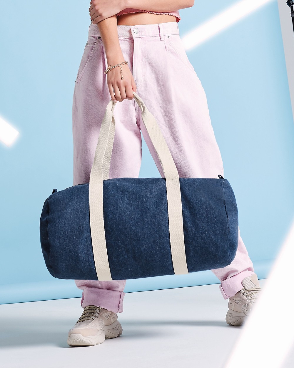 Sacs & Bagagerie personnalisable BAG BASE DENIM BARREL BAG