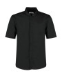 Hemden KUSTOM KIT Tailored Fit Mandarin Collar Shirt SSL voor bedrukking &amp; borduring
