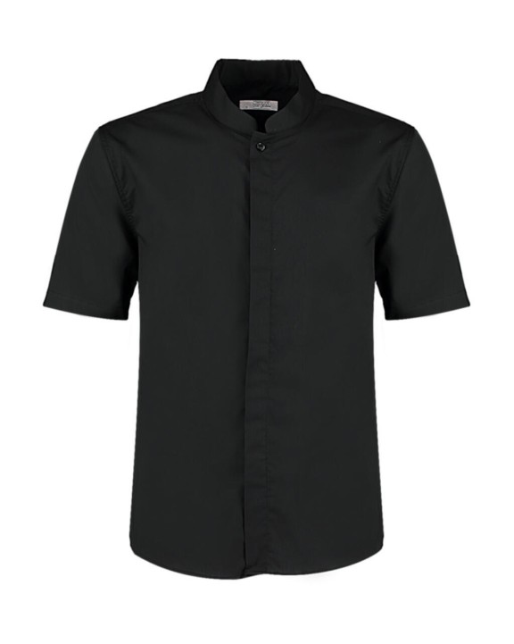 Chemises personnalisable KUSTOM KIT Tailored Fit Mandarin Collar Shirt SSL