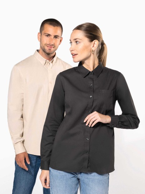 Chemises à personnaliser KARIBAN Chemise coton manches longues Nevada homme 