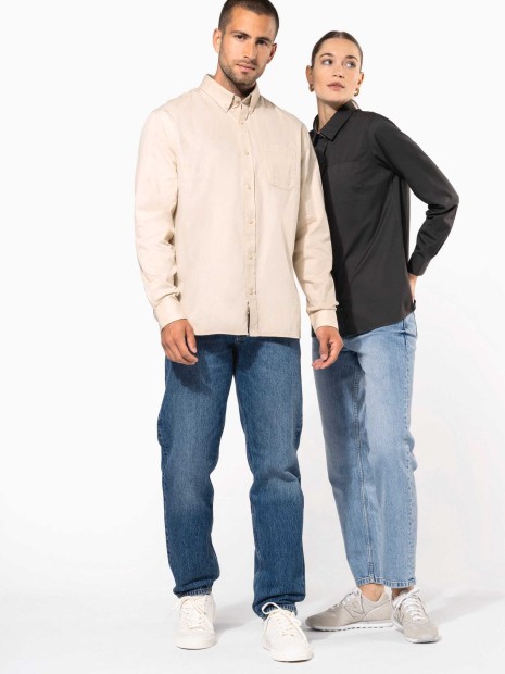 Chemises à personnaliser KARIBAN Chemise coton manches longues Nevada homme 