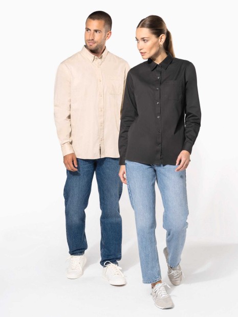 Chemises à personnaliser KARIBAN Chemise coton manches longues Nevada homme 