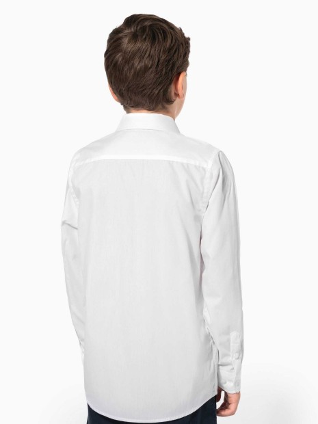 Chemises à personnaliser KARIBAN Chemise popeline manches longues enfant 