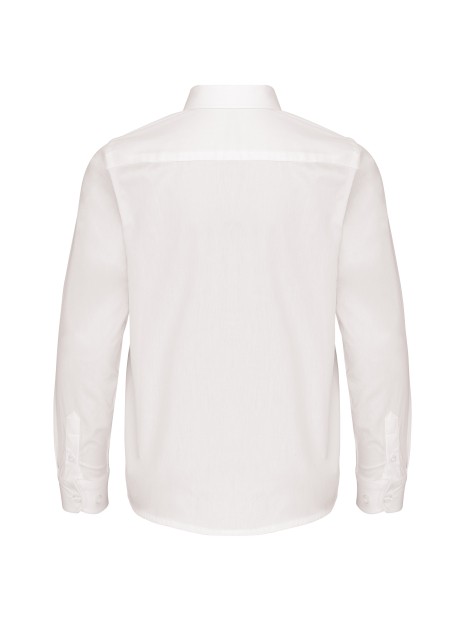 KARIBAN Chemise popeline manches longues enfant /api/colors/7a92cd2d-10d2-40b4-928b-296bb7487506 personnalisable