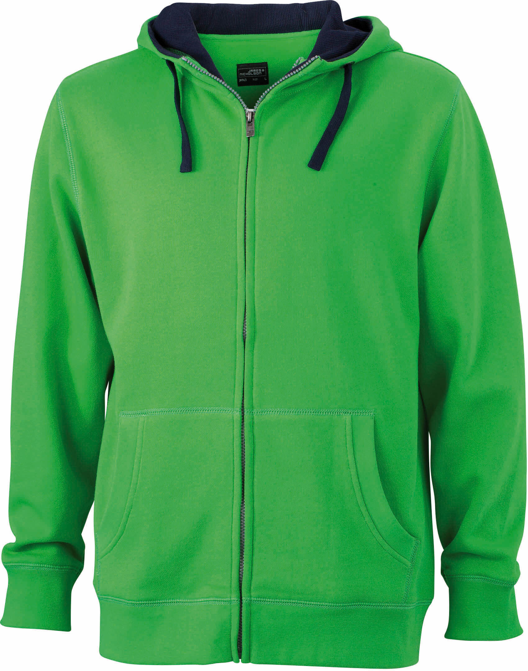 Sweaters & hoodies JAMES & NICHOLSON Men`s Lifestyle Zip-Hoody voor bedrukking &amp; borduring